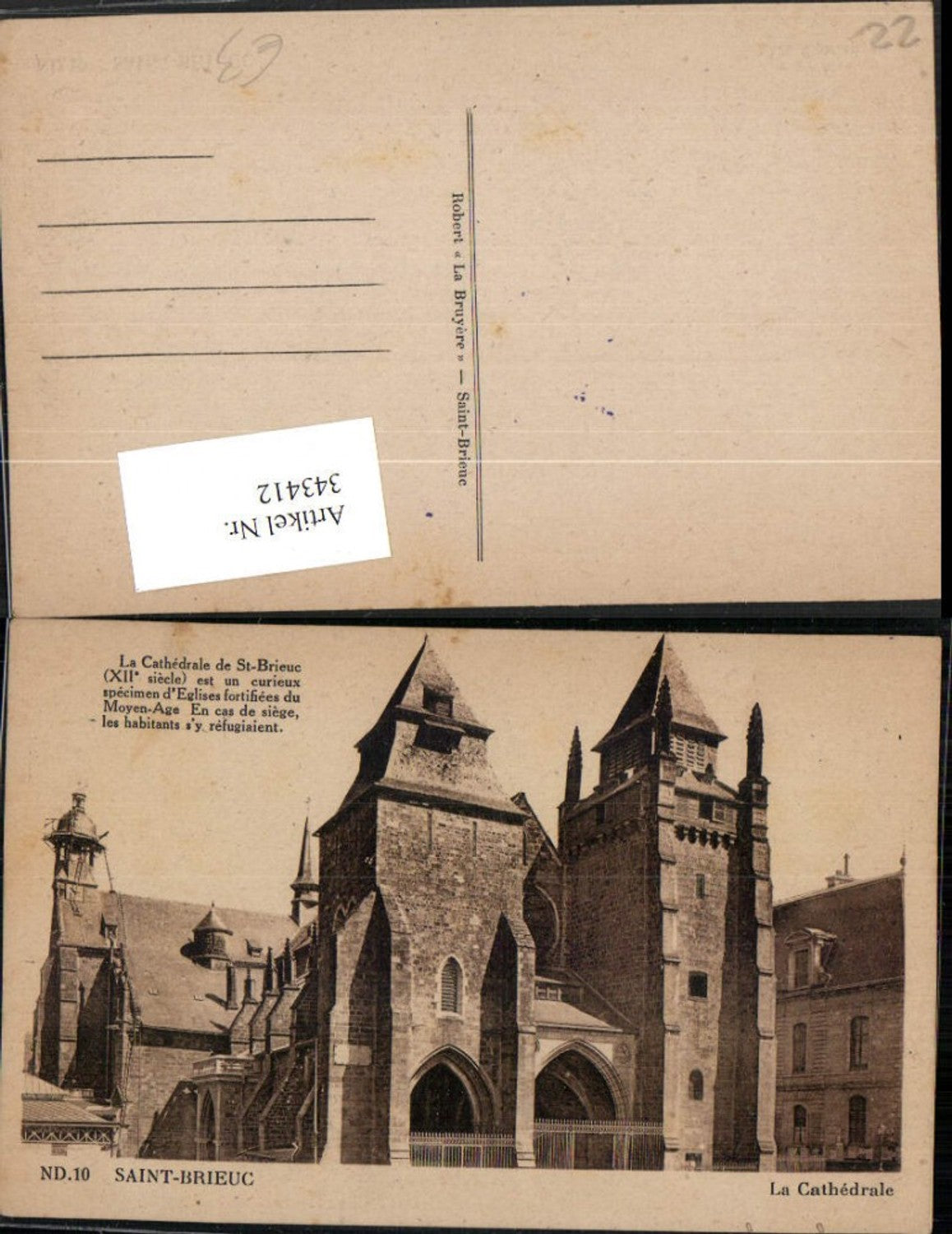 343412,Bretagne Cote-Amor Saint-Brieuc La Cathedrale Kirche
