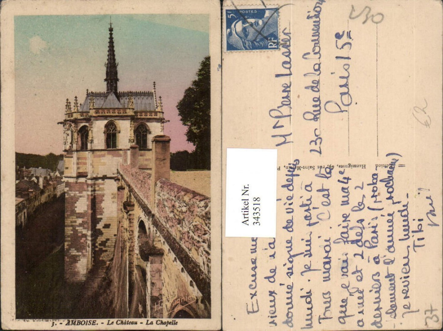 343518,Centre Indre-et-Loire Amboise Le Chateau La Chapelle Schlosskapelle