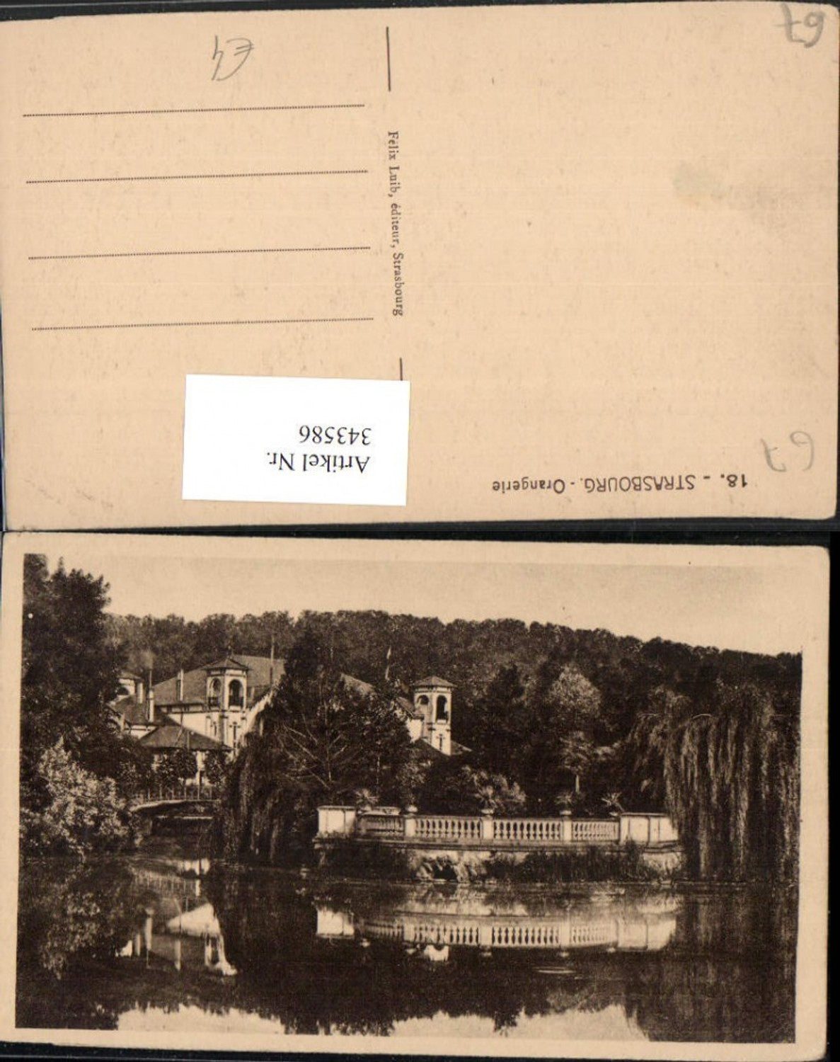 343586,Elsass Bas-Rhin Strasbourg Straßburg Orangerie
