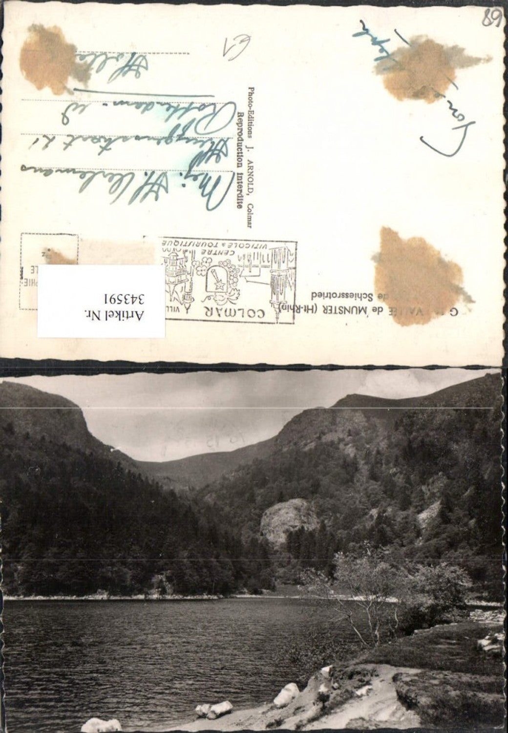 343591,Elsass Haut-Rhin Vallee de Munster Schiessrotried See Bergkulisse
