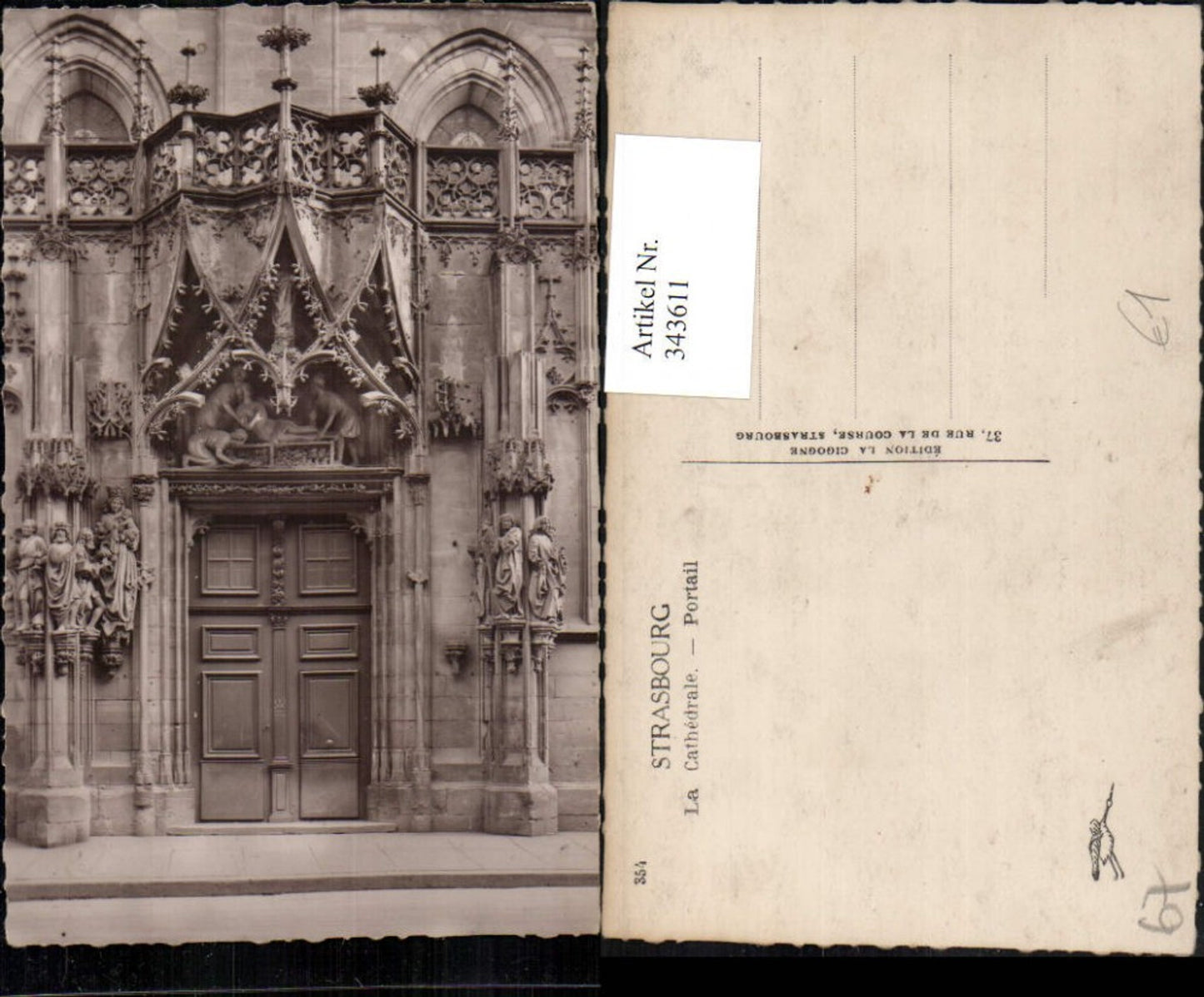 343611, Alsace Bas-Rhin Strasbourg Strasbourg Cathedral Portal Church Portal