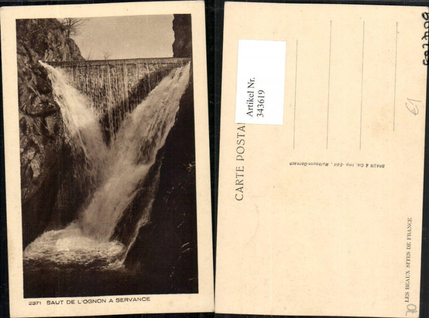 343619,Franche-Comte Haute-Saone Saut de l'Ognon a Servance Wasserfall