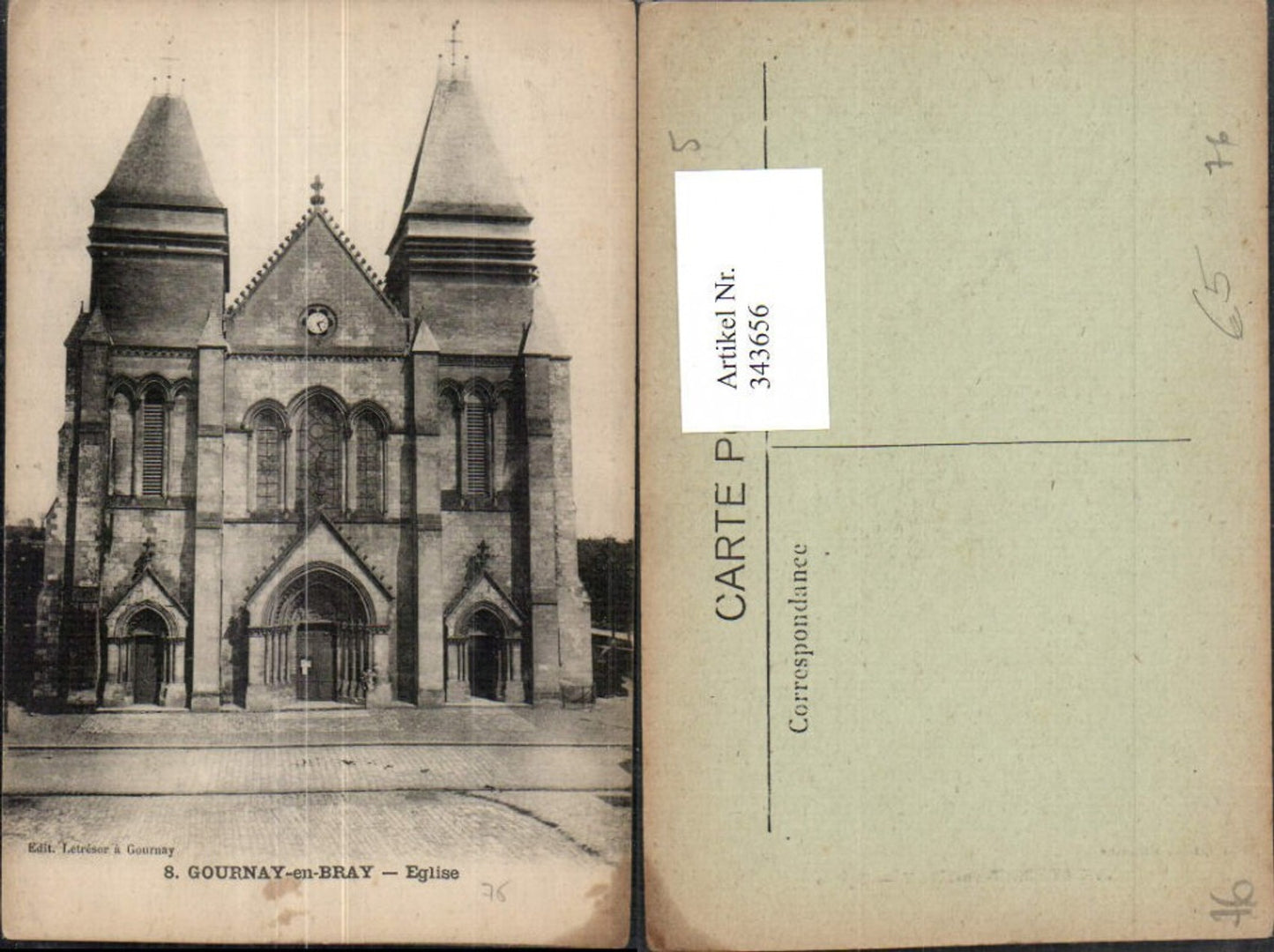 343656,Haute-Normandie Seine-Maritime Gournay-en-Bray Eglise Kirche