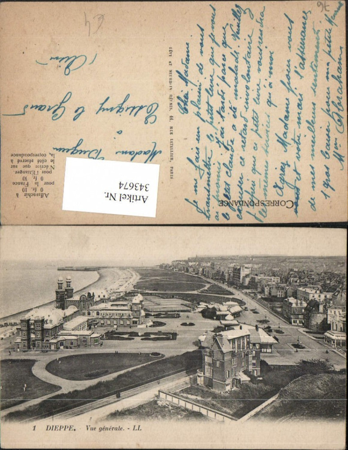343674,Haute-Normandie Seine-Maritime Dieppe Vue generale Teilansicht