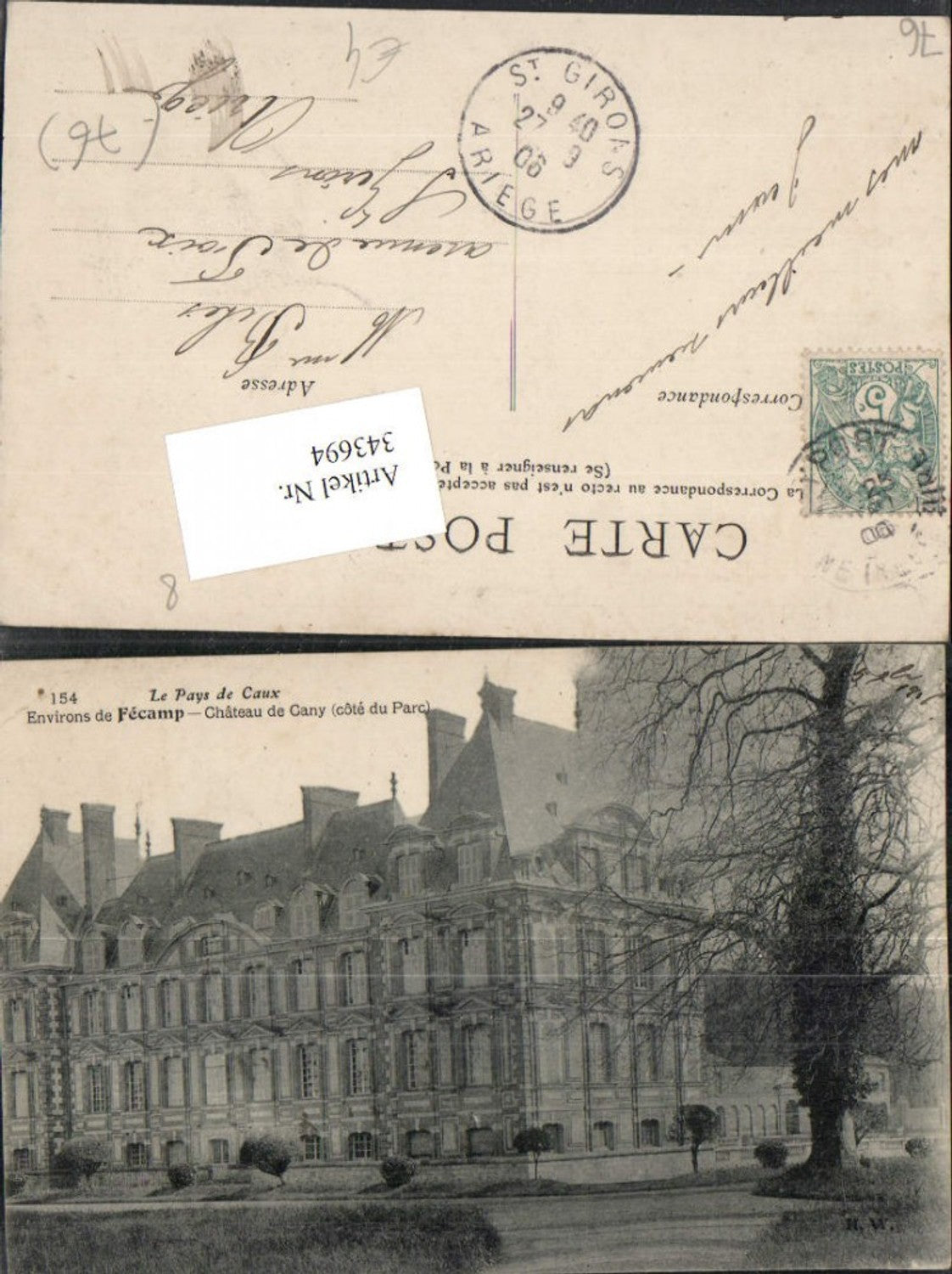 343694,Haute-Normandie Seine-Maritime Fecamp Chateau de Cany Schloss