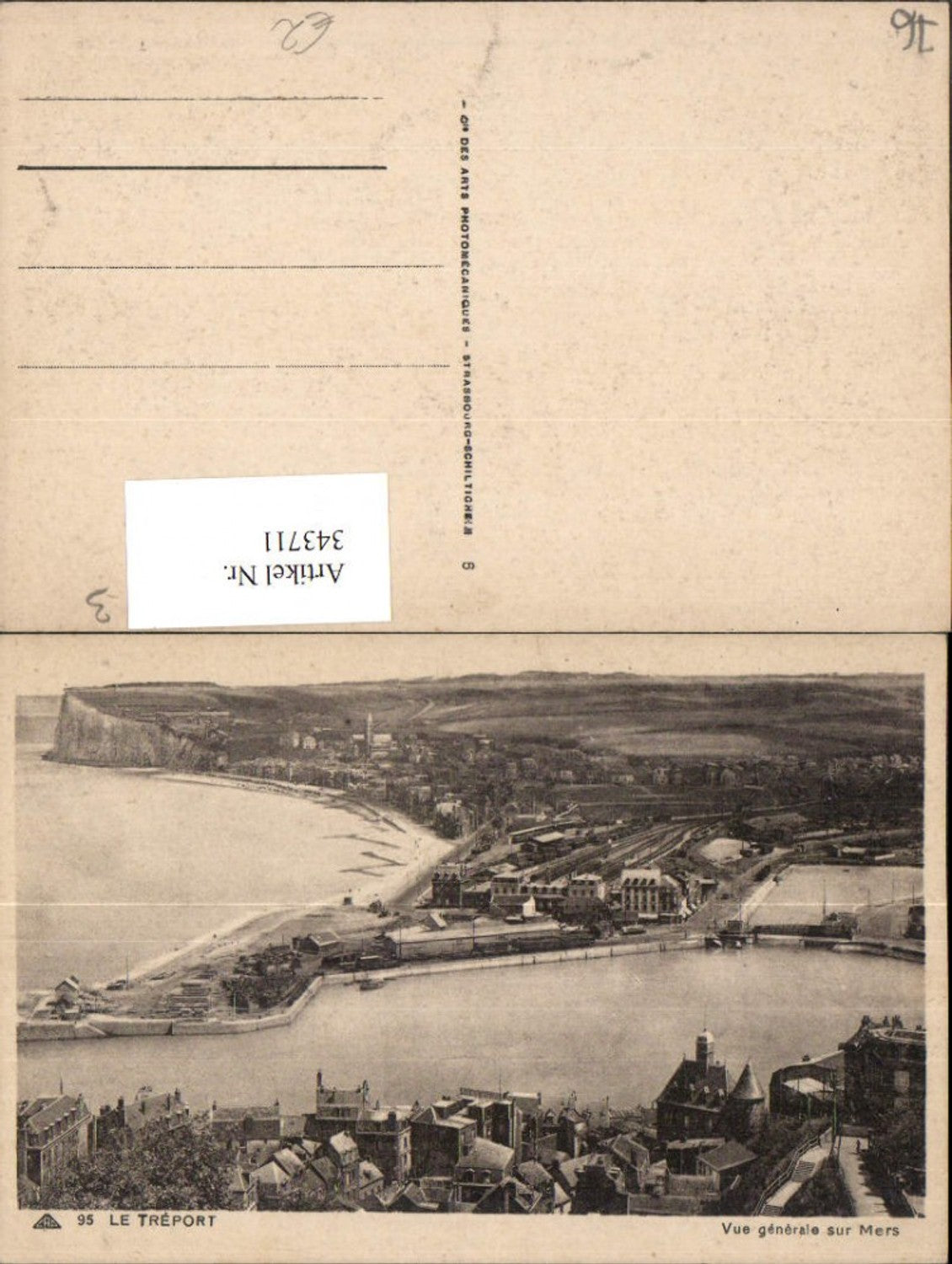 343711,Haute-Normandie Seine-Maritime Le Treport Vue generale sur Mers Totale