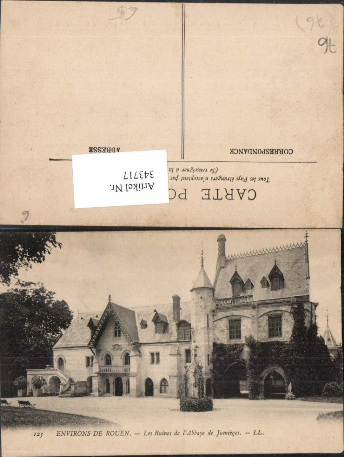 343717,Haute-Normandie Seine-Maritime Rouen Les Ruines de Abbaye Jumieges Kloster