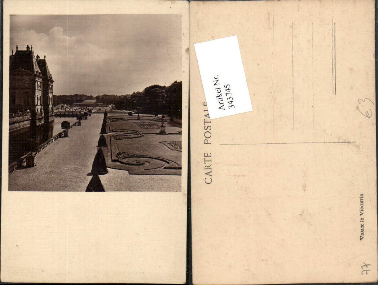 343745,Ile-de-France Seine-et-Marne Vaux le Vicomte Schloss Garten