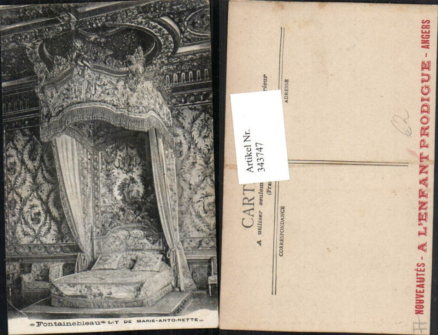 343747,Ile-de-France Seine-et-Marne Fontainebleau Marie Antoinette Schlafzimmer Bett