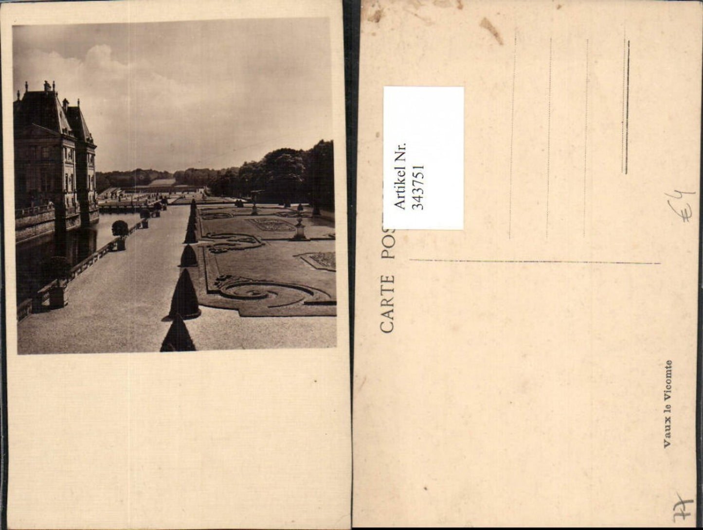 343751,Ile-de-France Seine-et-Marne Vaux le Vicomte Schloss Garten