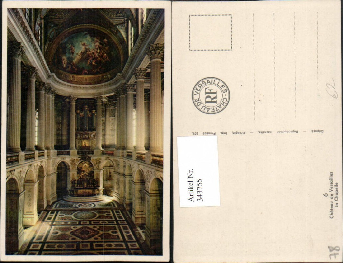 343755,Ile-de-France Yvelines Chateau de Versailles Chapelle Kirche Innenansicht