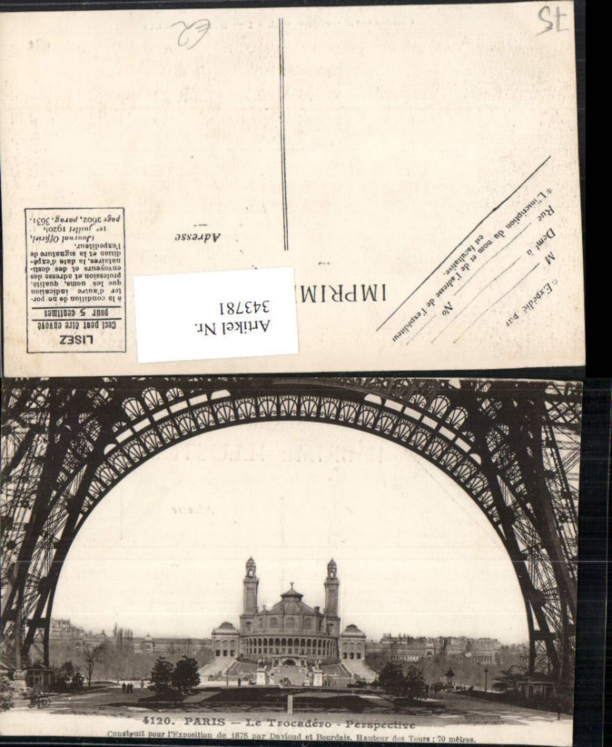 343781,Ile-de-France Paris Le Trocadero Gebäude vom Eiffelturm