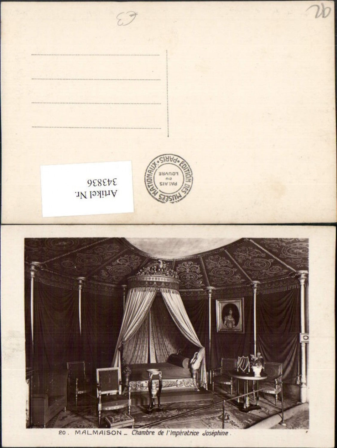 343836,Ile-de-France Hauts-de-Seine Rueil Castle Malmaison Chambre Imperatrice Josephine bed