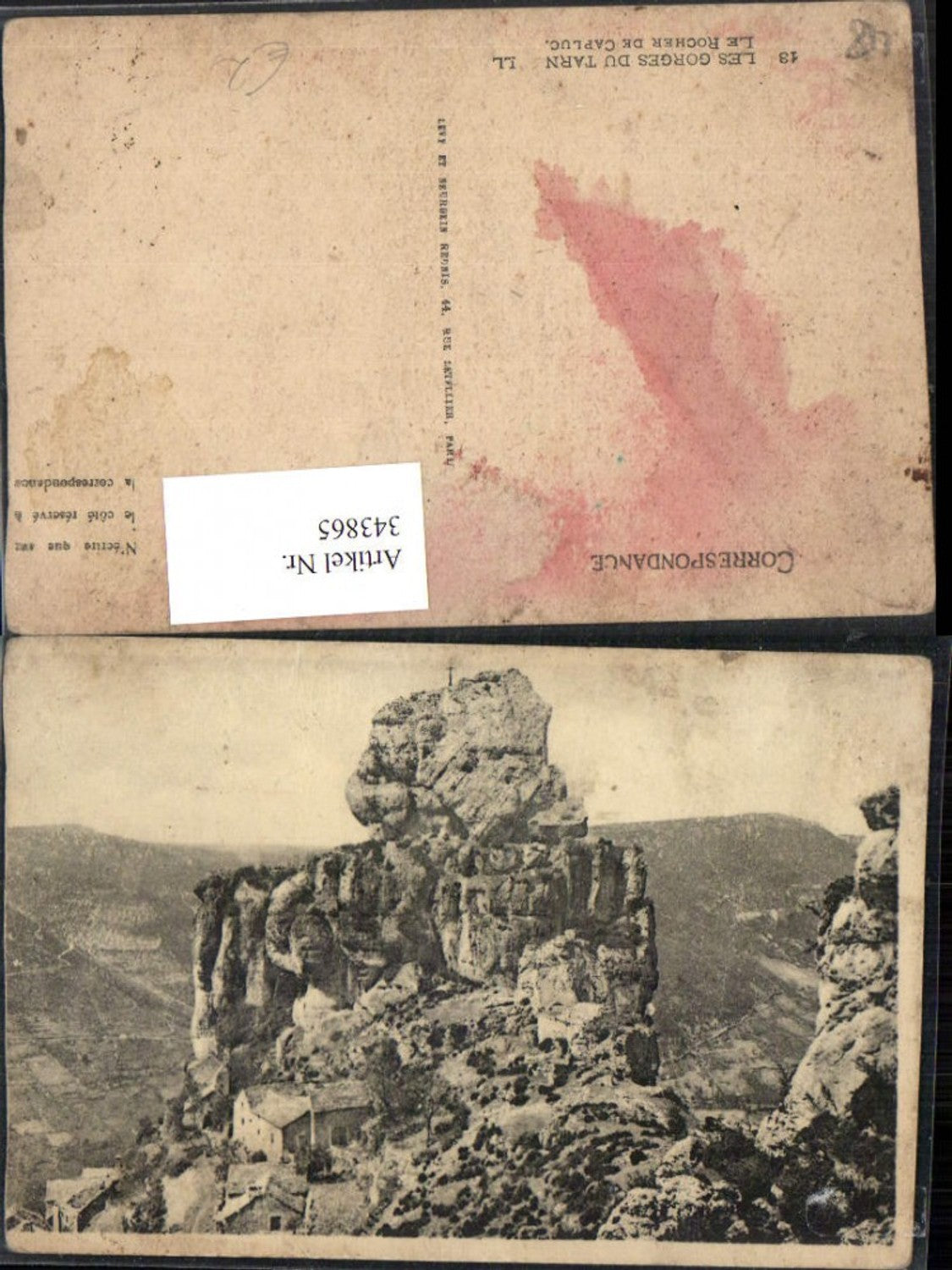 343865,Languedoc-Roussillon Lozere Le Rocher de Capluc Felsen