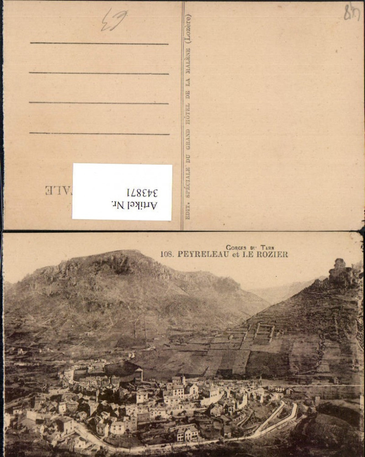 343871,Languedoc-Roussillon Lozere Peyreleau et Le Rozier Totale Bergkulisse