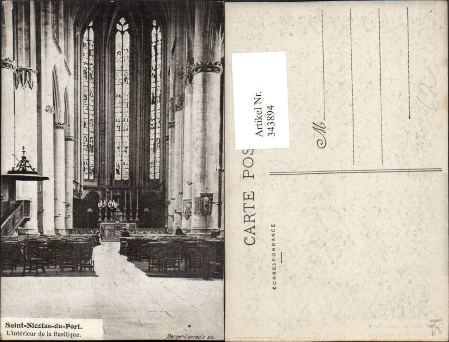343894,Lothringen Meurthe-et-Moselle Saint-Nicolas-du-Port Basilique Interieur Kirche