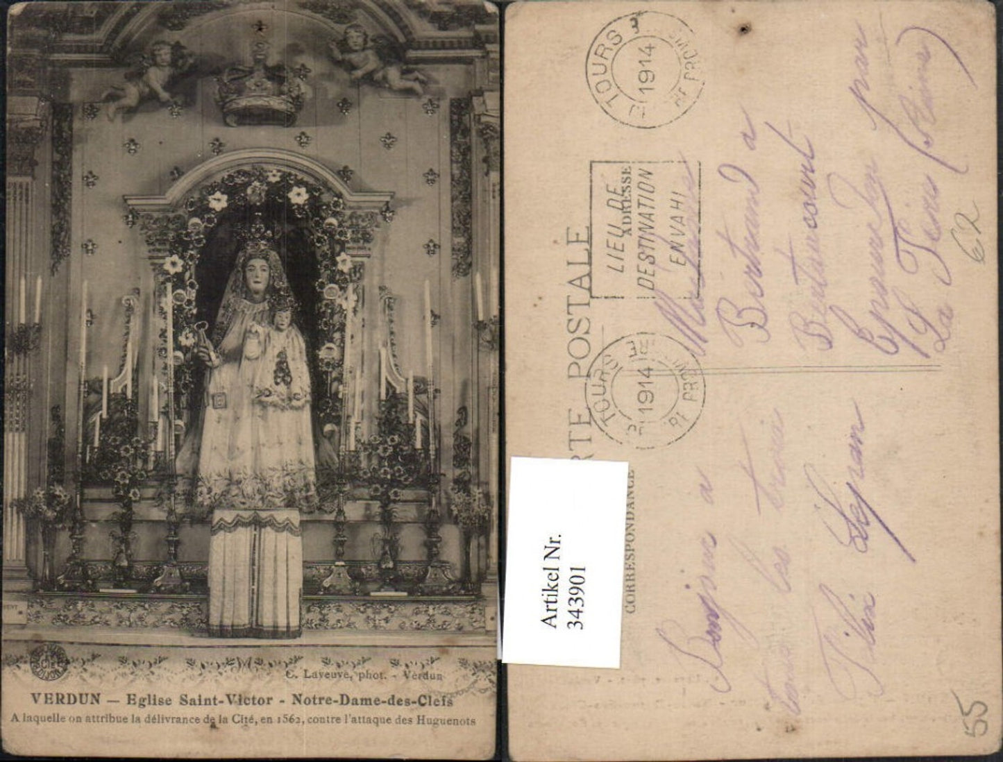 343901,Lothringen Meuse Verdun Eglise Saint-Victor Notre-Dame-des-Clef Gnadenmutter