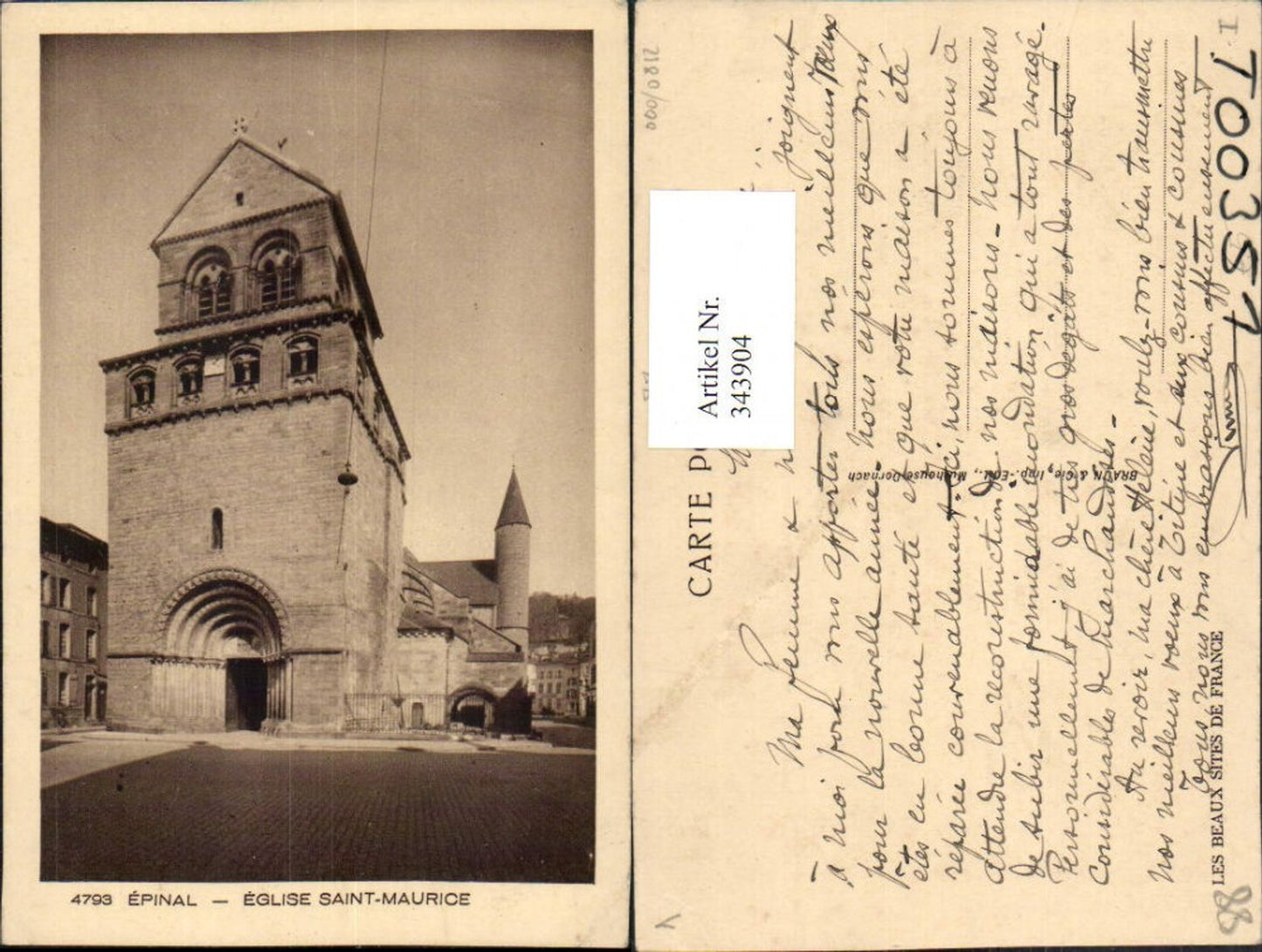 343904,Lothringen Vosges Epinal Eglise Saint-Maurice Kirche