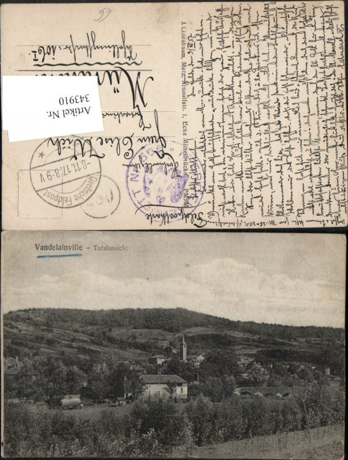 343910,Lothringen Meurthe-et-Moselle Vandelainville Vue Generale Totale