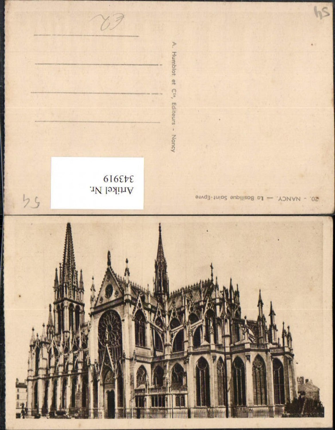 343919,Lothringen Meurthe-et-Moselle Nancy La Basilique Saint-Epvre Kirche