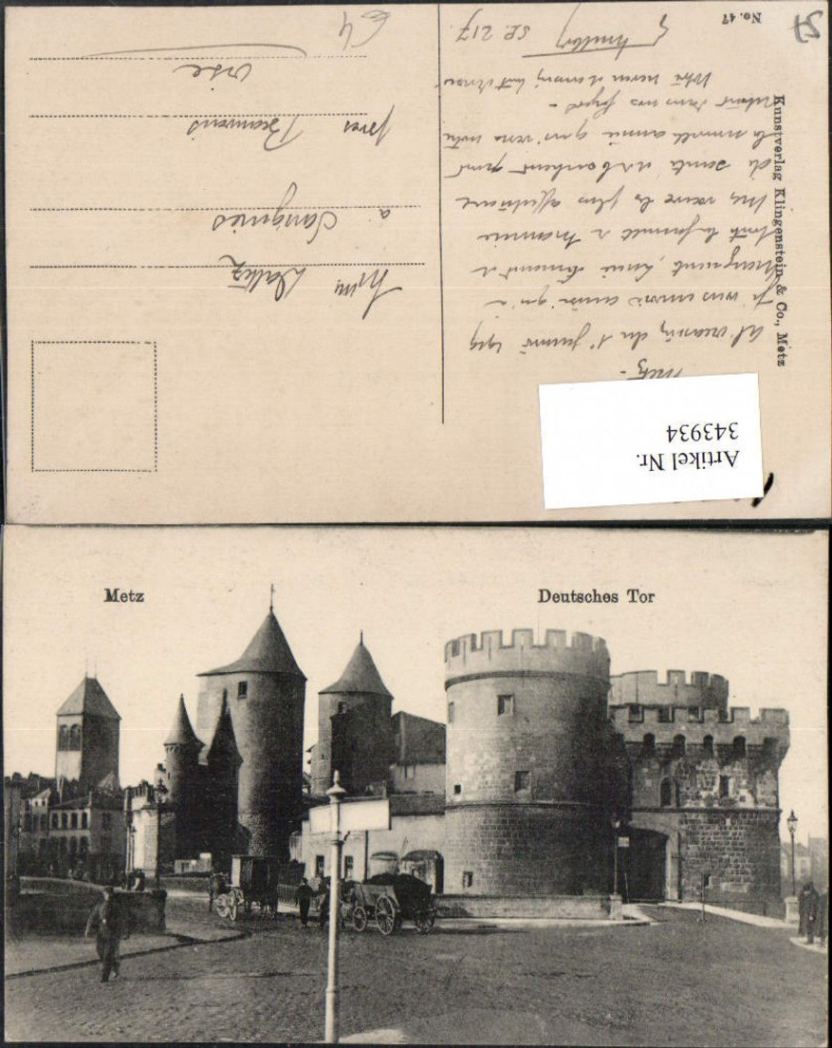 343934,Lothringen Moselle Metz Deutsches Tor Türme