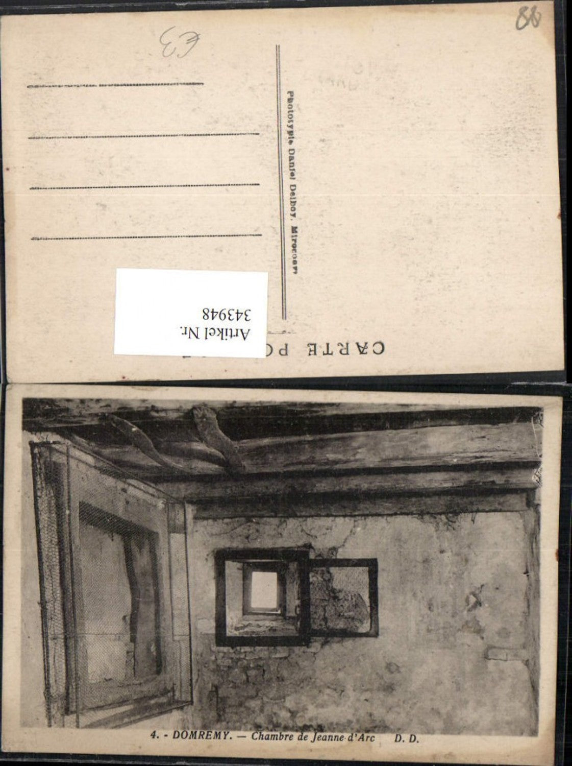 343948,Lothringen Vosges Domremy Chambre de Jeanne d'Arc Zimmer Innenansicht