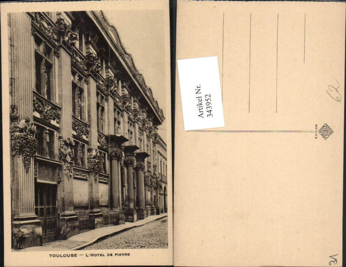 343952,Midi-Pyrenees Haute-Garonne Toulouse L'Hotel Hotel de Pierre