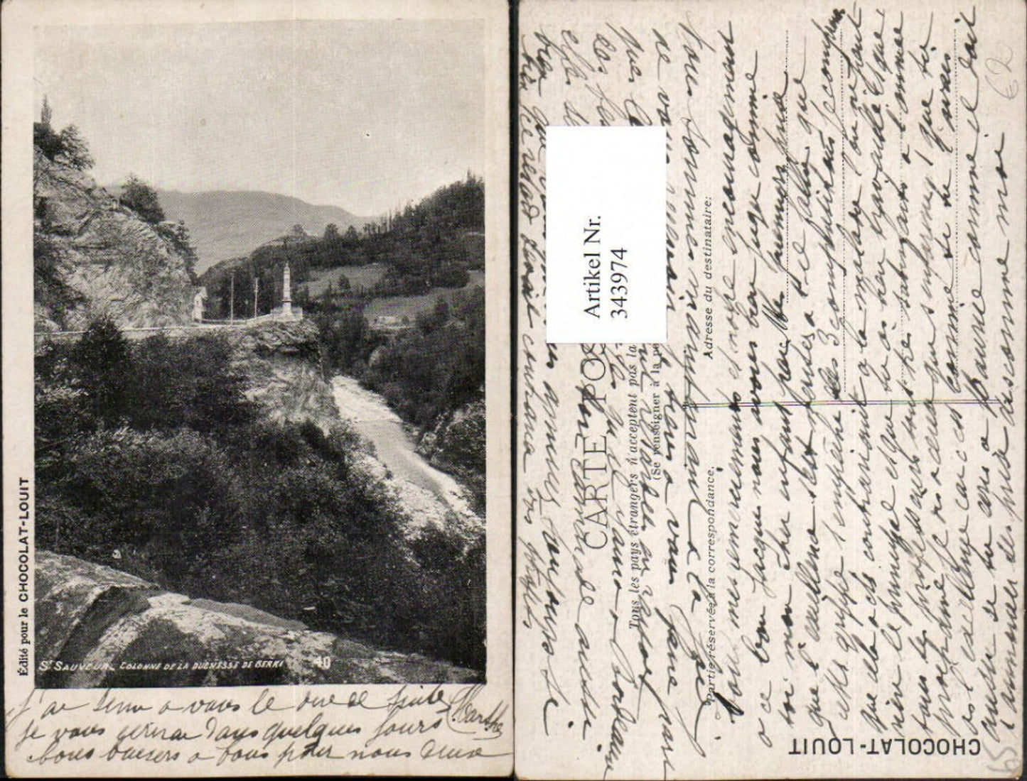 343974,Midi-Pyrenees Hautes-Pyrenees St Sauveur Colonne de la Duchesse de Berri