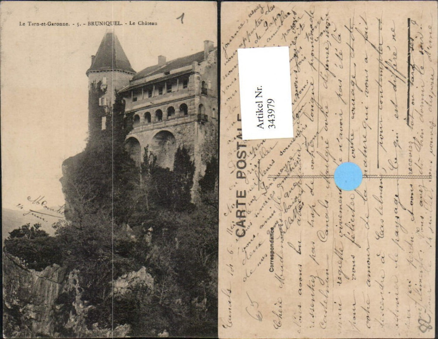 343979,Midi-Pyrenees Tarn-et-Garonne Bruniquel Le Chateau Schloss
