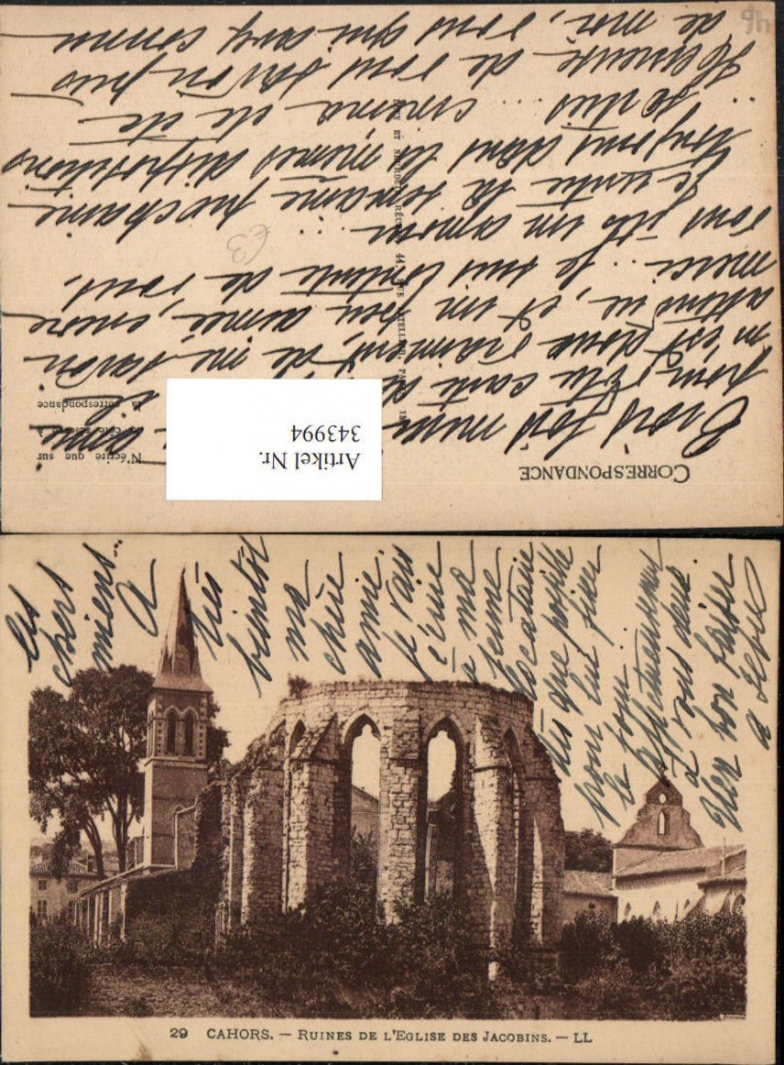 343994,Midi-Pyrenees Lot Cahors Ruines de l'Eglise des Jacobins Kirche Ruine