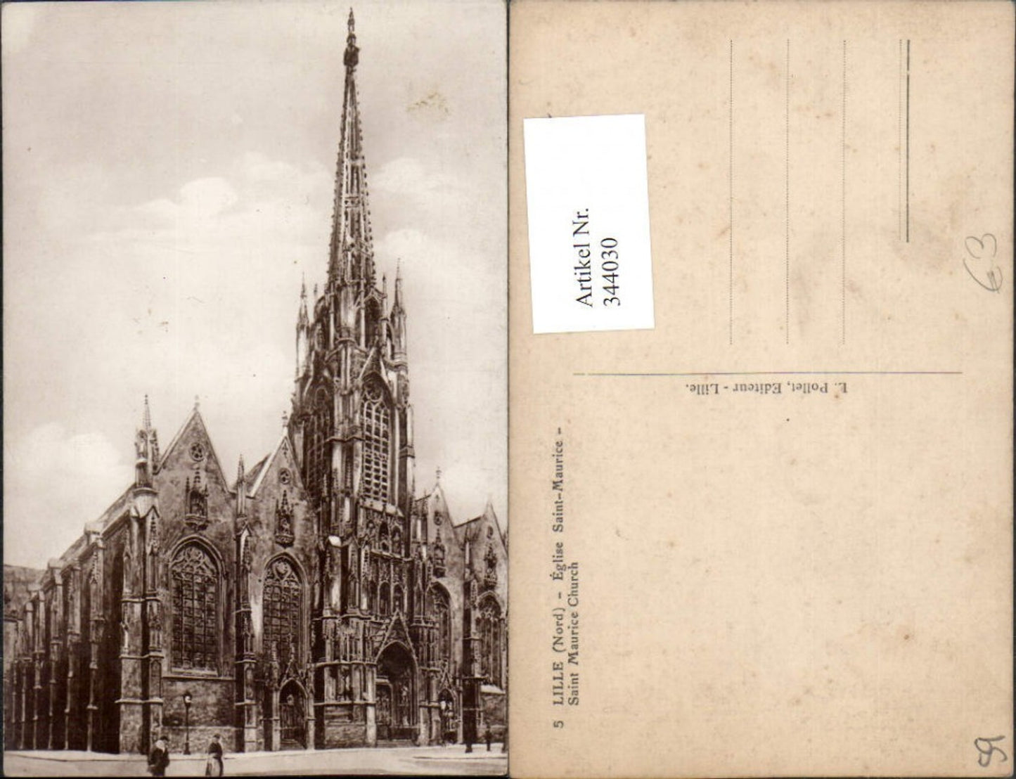 344030,Nord-Pas-de-Calais Nord Lille Eglise Saint-Maurice Kirche