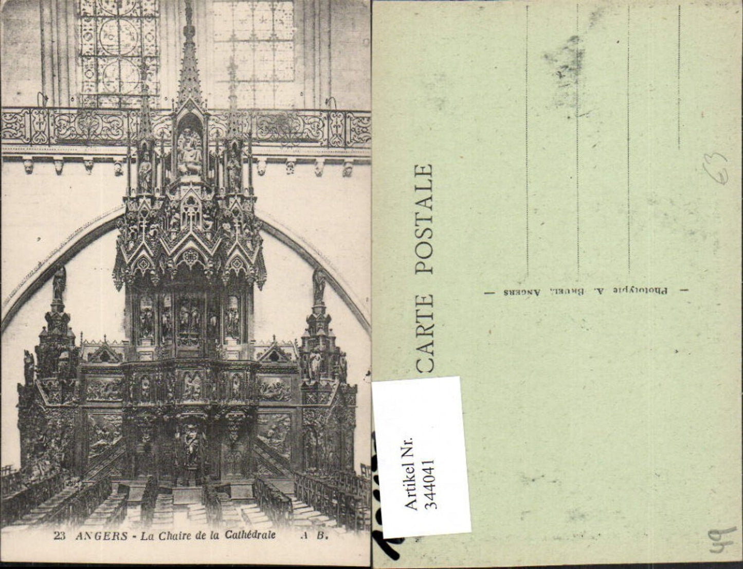344041,Pays de la Loire Maine-et-Loire Angers La Chaire de la Cathedrale Kirche Chor