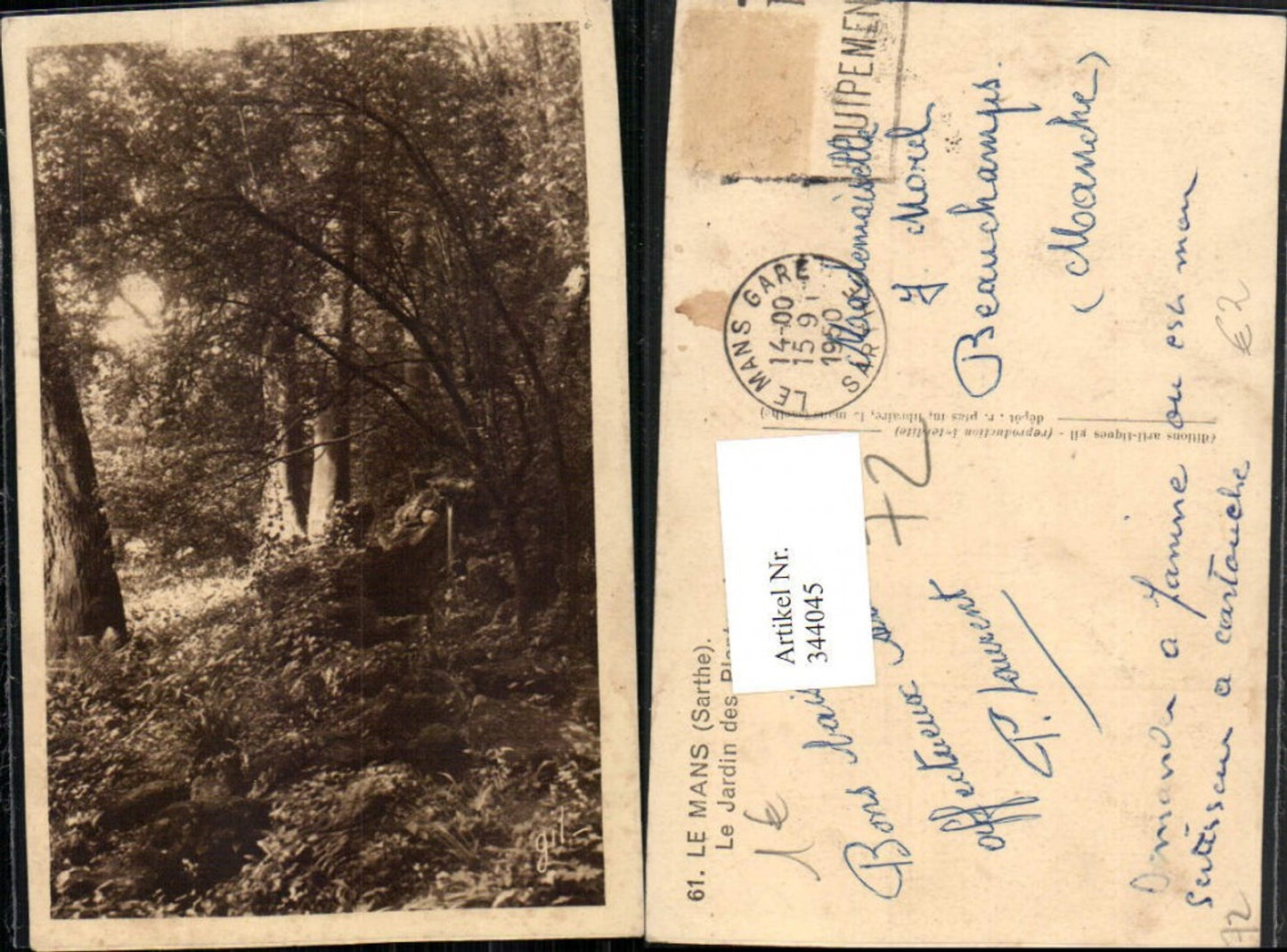344045,Pays de la Loire Sarthe Le Mans Le Jardin des Plantes Cascade Partie