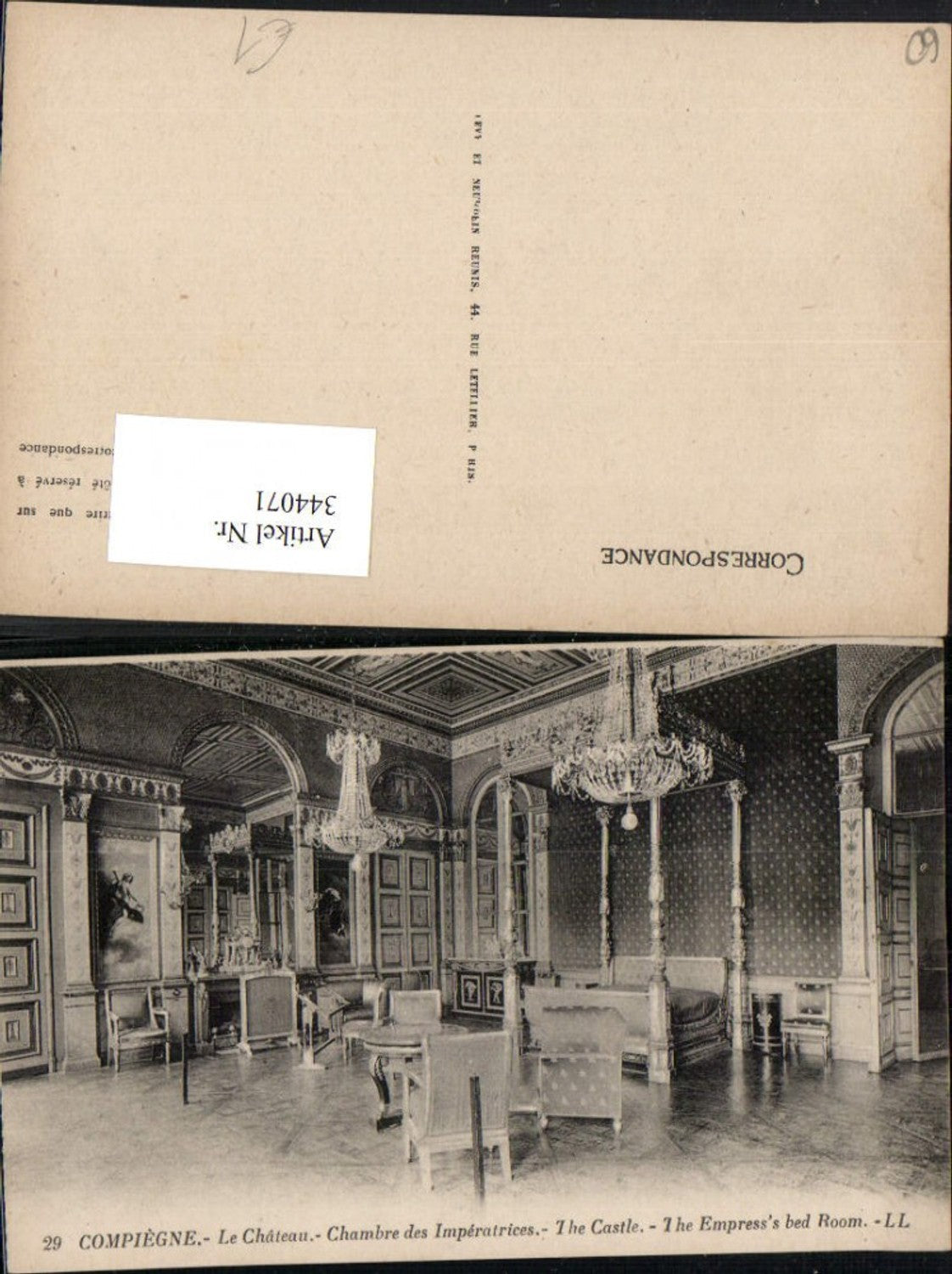 344071,Picardie Oise Compiegne Le Chateau Chambre des Imperatrices Schlafzimmer