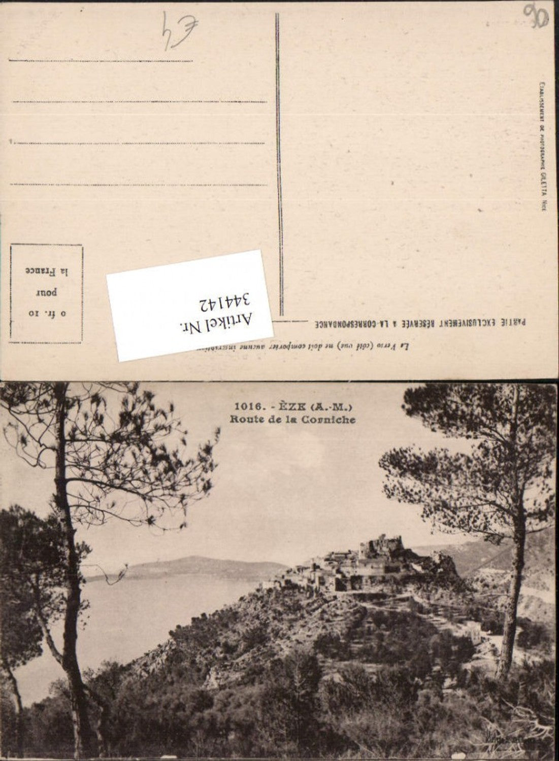 344142,Provence-Alpes-Cote-Azur Alpes-Maritimes Eze Route de la Corniche Totale