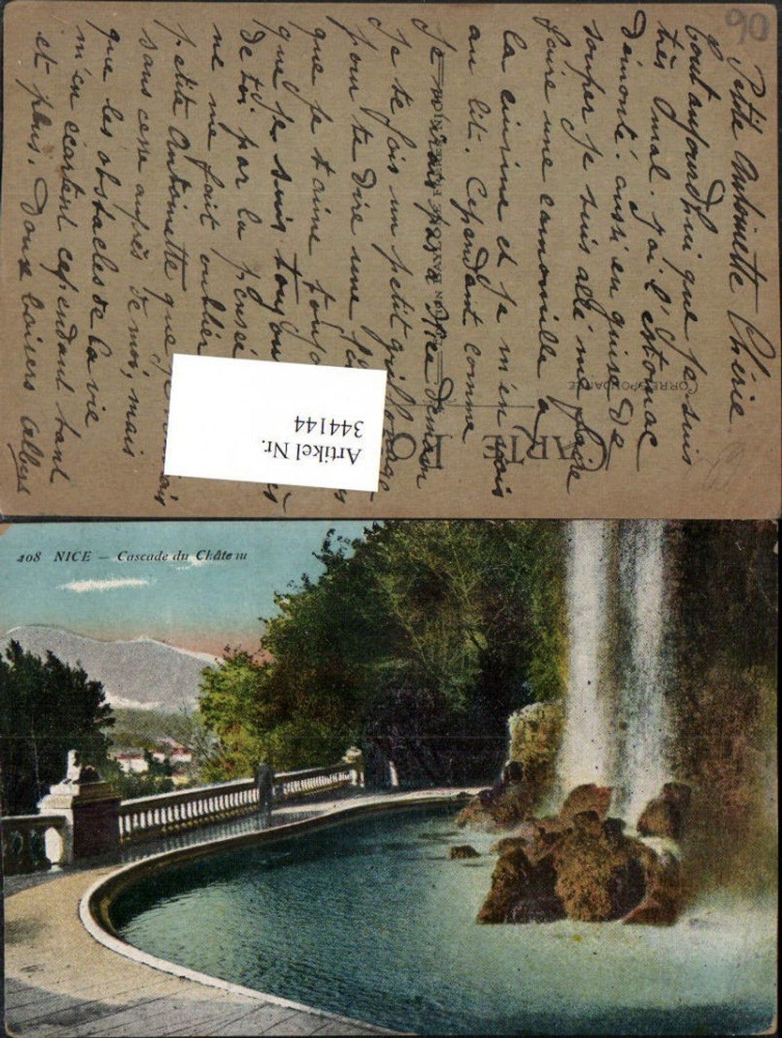 344144,Provence-Alpes-Cote-Azur Alpes-Maritimes Nice Nizza Cascade du Chateau Wasserfall