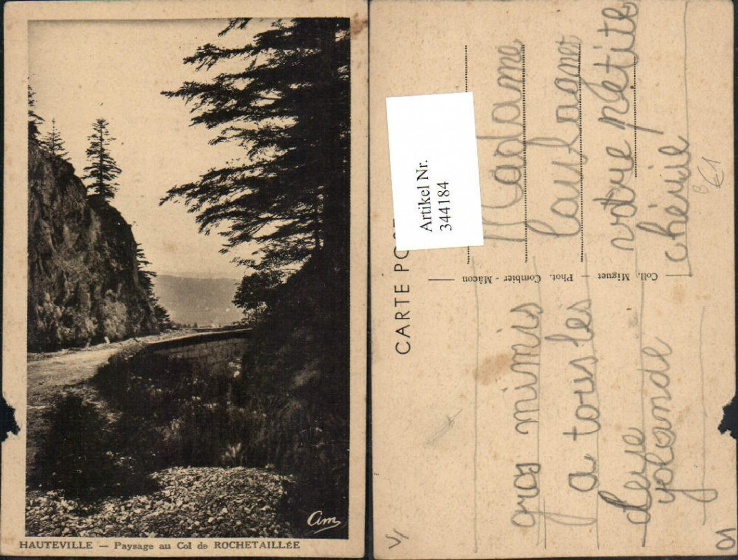 344184,Rhone-Alpes Ain Hauteville Paysage au Col de Rochetaillee