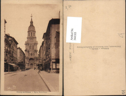 344185,Rhone-Alpes Ain Bourg-en-Bresse Eglise Notre-Dame Kirche Straßenansicht