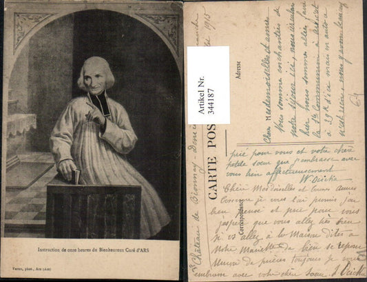 344187,Rhone-Alpes Ain Ars Instruction de onze heures du Bienheureux Cure Mann m. Bibel