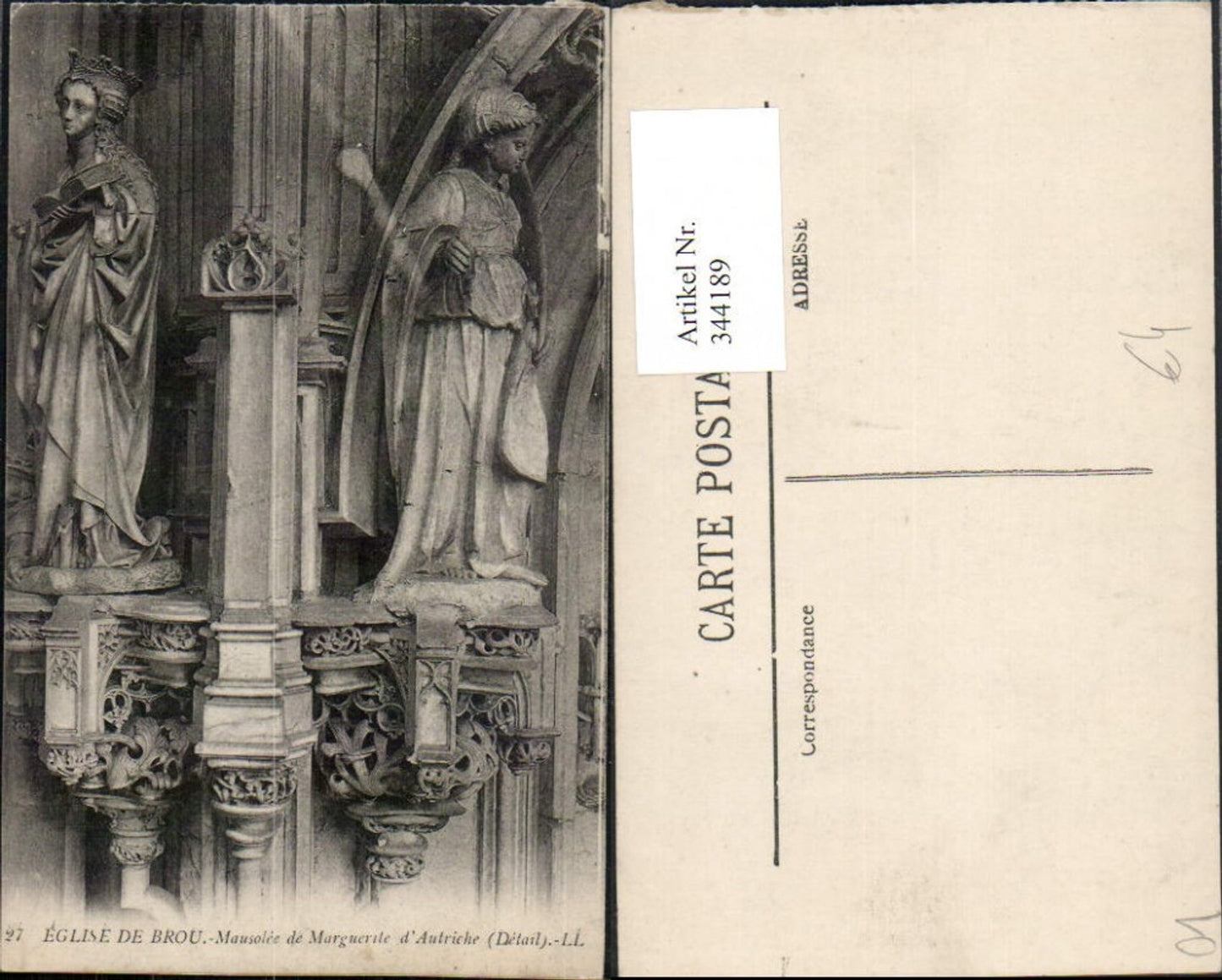 344189,Rhone-Alpes Ain Brou Eglise Mausolee de Marguerite d'Autriche Statuen