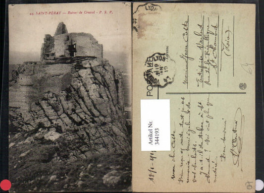 344193,Rhone-Alpes Ardeche Saint-Peray Ruines du Crussol Ruine