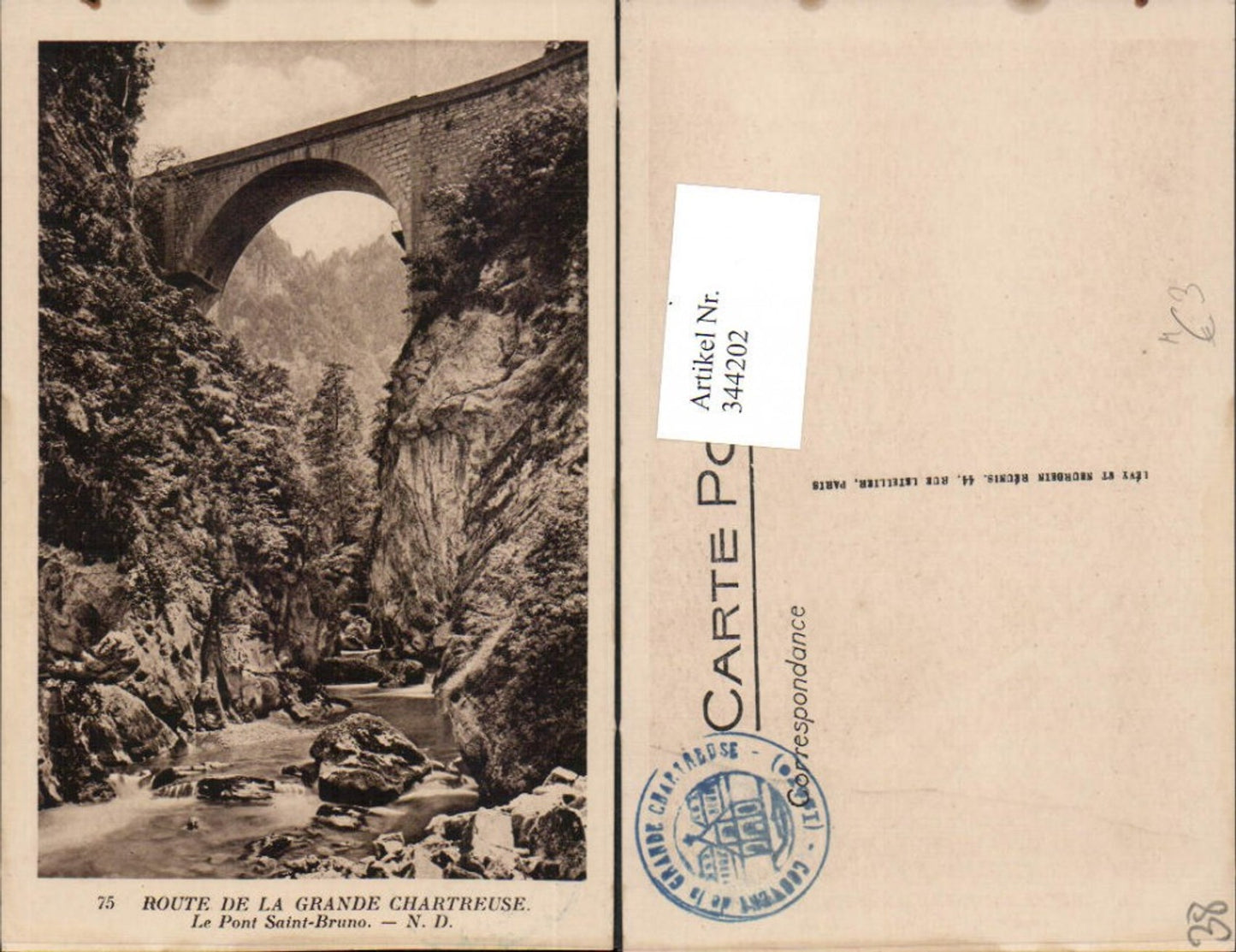 344202,Rhone-Alpes Isere Route de la Grande Chartreuse Pont Saint-Bruno Brücke