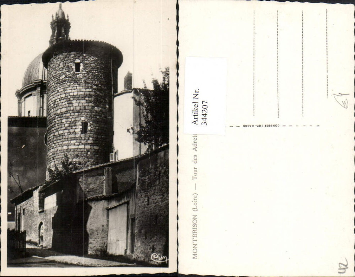 344207,Rhone-Alpes Loire Montbrison Tour des Adrets Turm