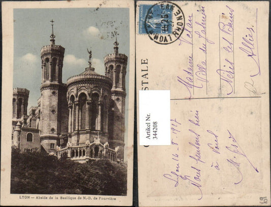 344208,Rhone-Alpes Rhone Lyon Basilique de Notre-Dame de Fourviere Kirche