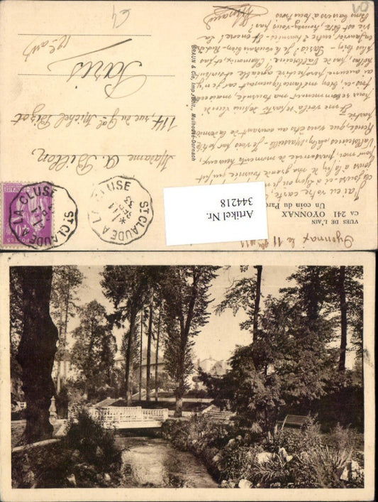 344218,Rhone-Alpes Ain Oyonnax Un coin du Parc Park Brücke