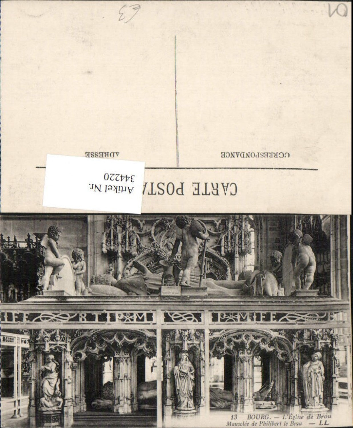 344220,Rhone-Alpes Ain Bourg L'Eglise de Brou Mausolee de Philibert le Beau Mausoleum