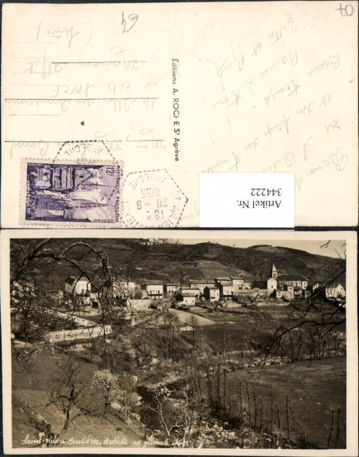 344222,Rhone-Alpes Ardeche Saint-Julien-Boutieres Vue Generale Totale