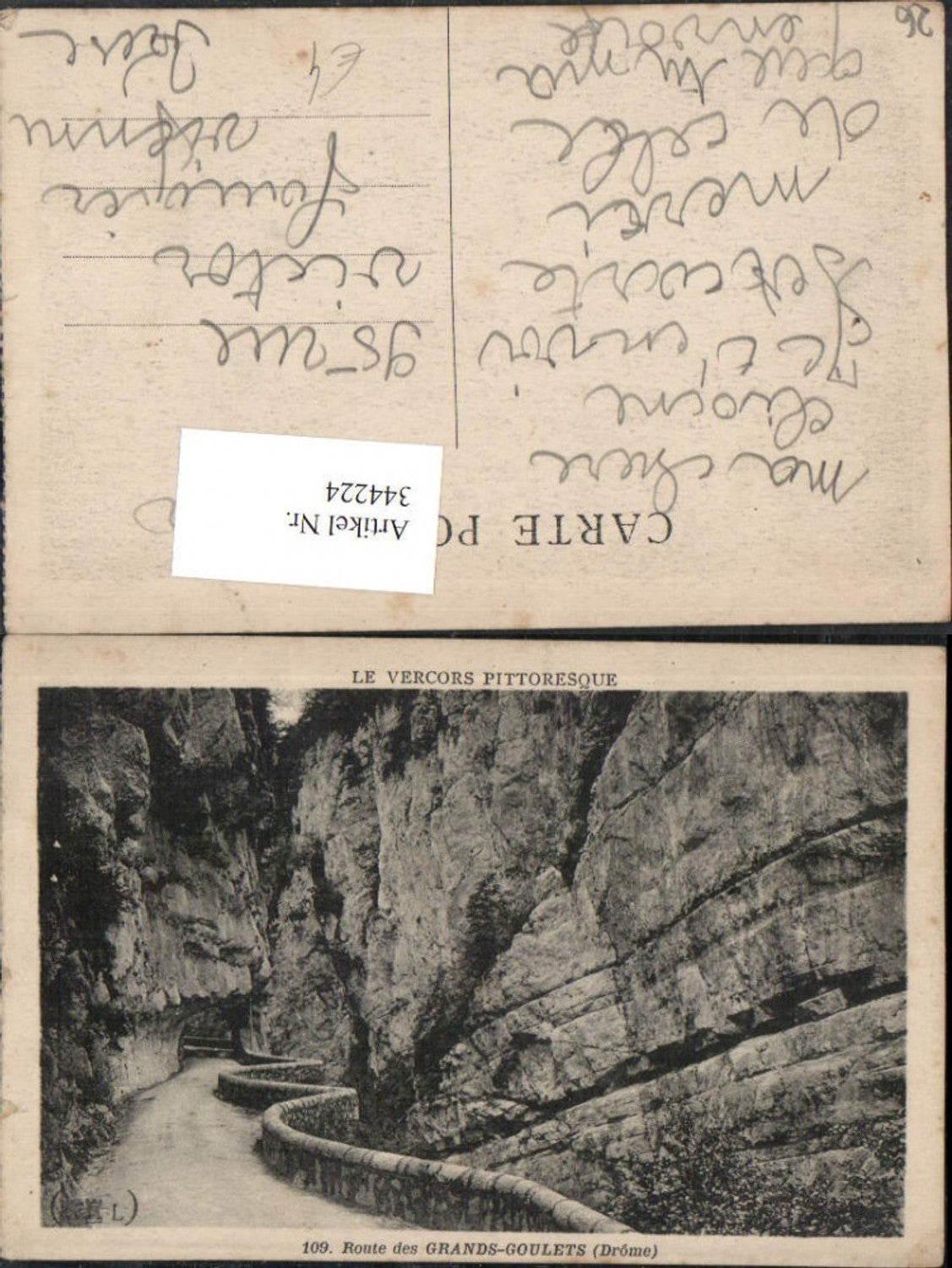 344224,Rhone-Alpes Drome Route des Grands Goulets Straße Schlucht