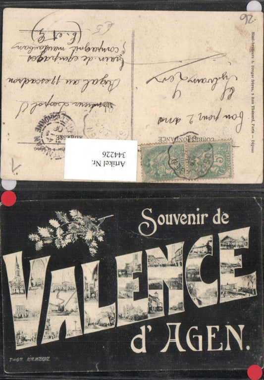 344226,Rhone-Alpes Drome Valence Buchstabensprache Collage Mehrbildkarte