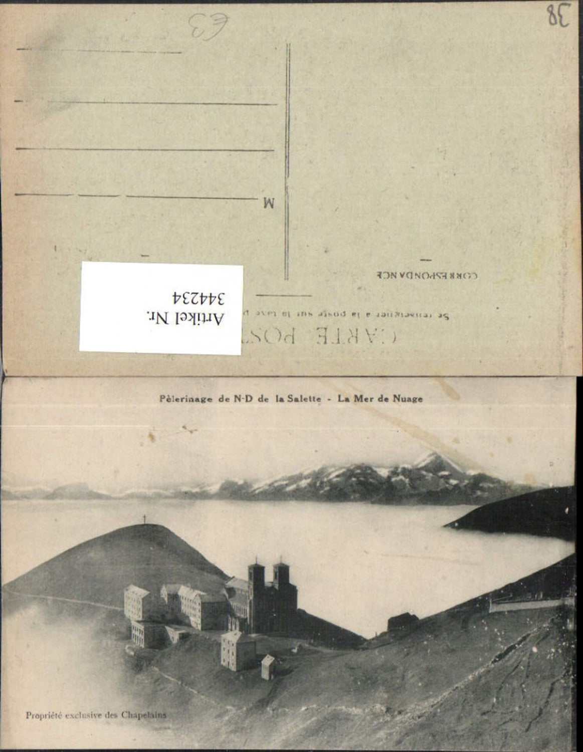 344234,Rhone-Alpes Isere Pelerinage de Notre-Dame de la Salette La Mer de Nuage Nebelmeer